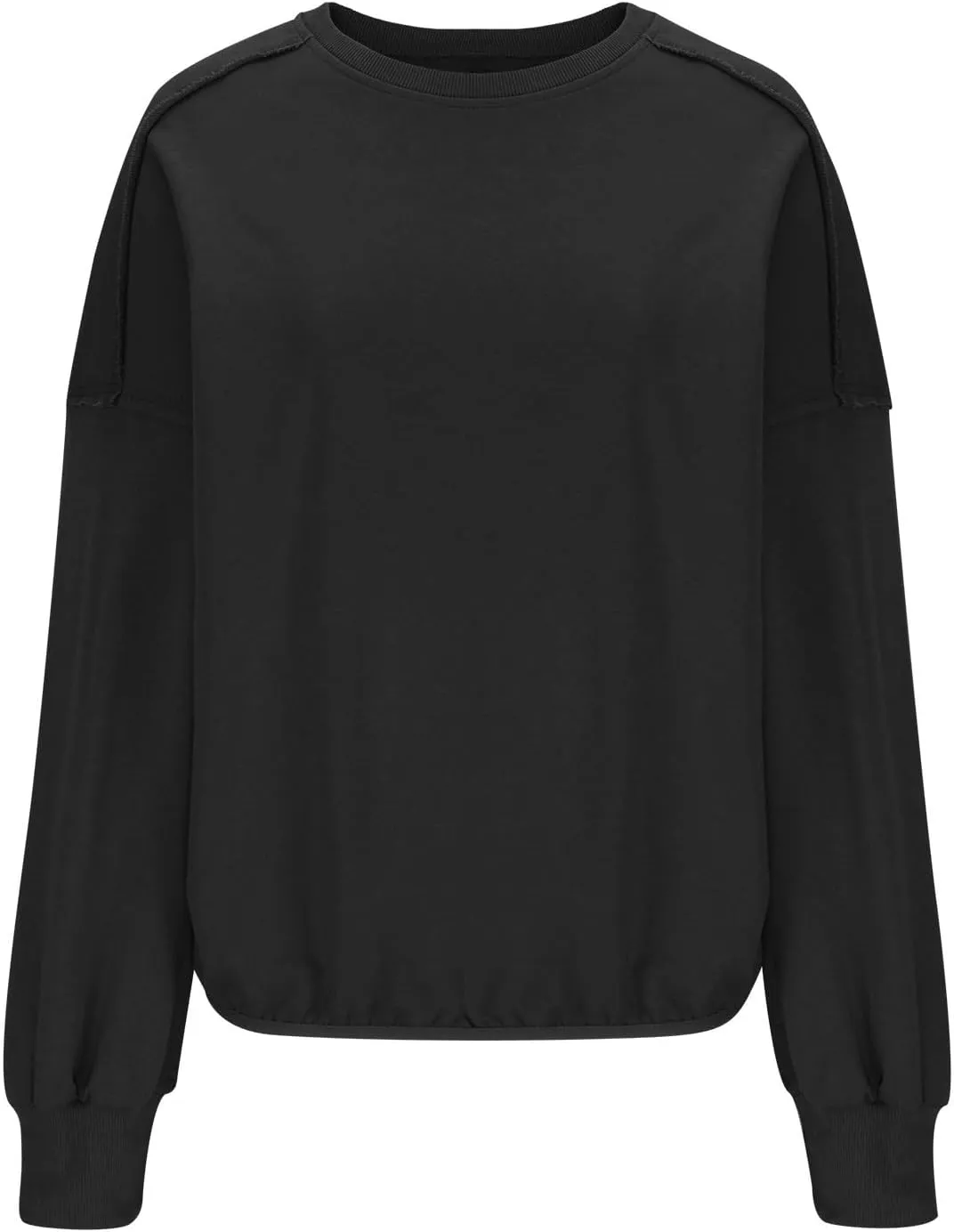 Womens Cropped Sweatshirts 2023 Fashion Long Sleeve Crewneck Crop Pullover Tops Teen Girl Fall Outfits Clothes