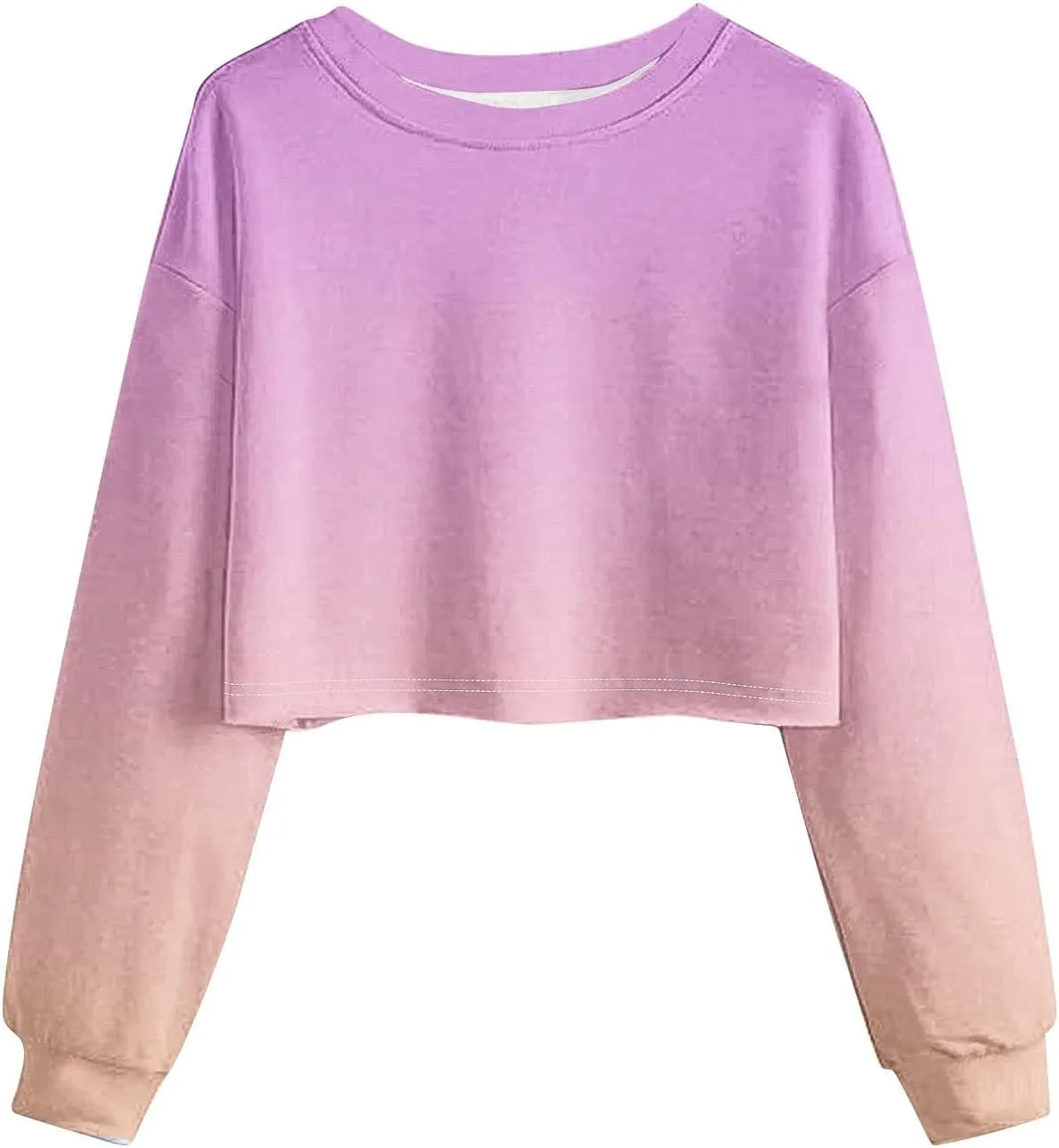 Womens Cropped Sweatshirts Tie Dye Hoodies Long Sleeves Pullover Fleece Crop Tops Fall Fashion Workout Tops 2024