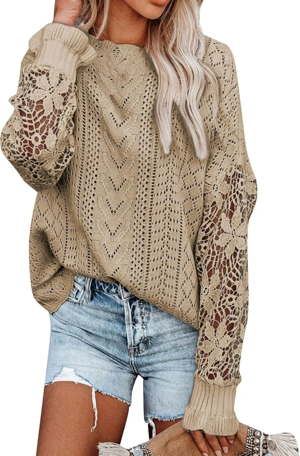 Women's Elegant Pullover Sweater Mock Neck Slim Fit Long Sleeve Knitted Ribbed Chunky Vacation Jumper Tops