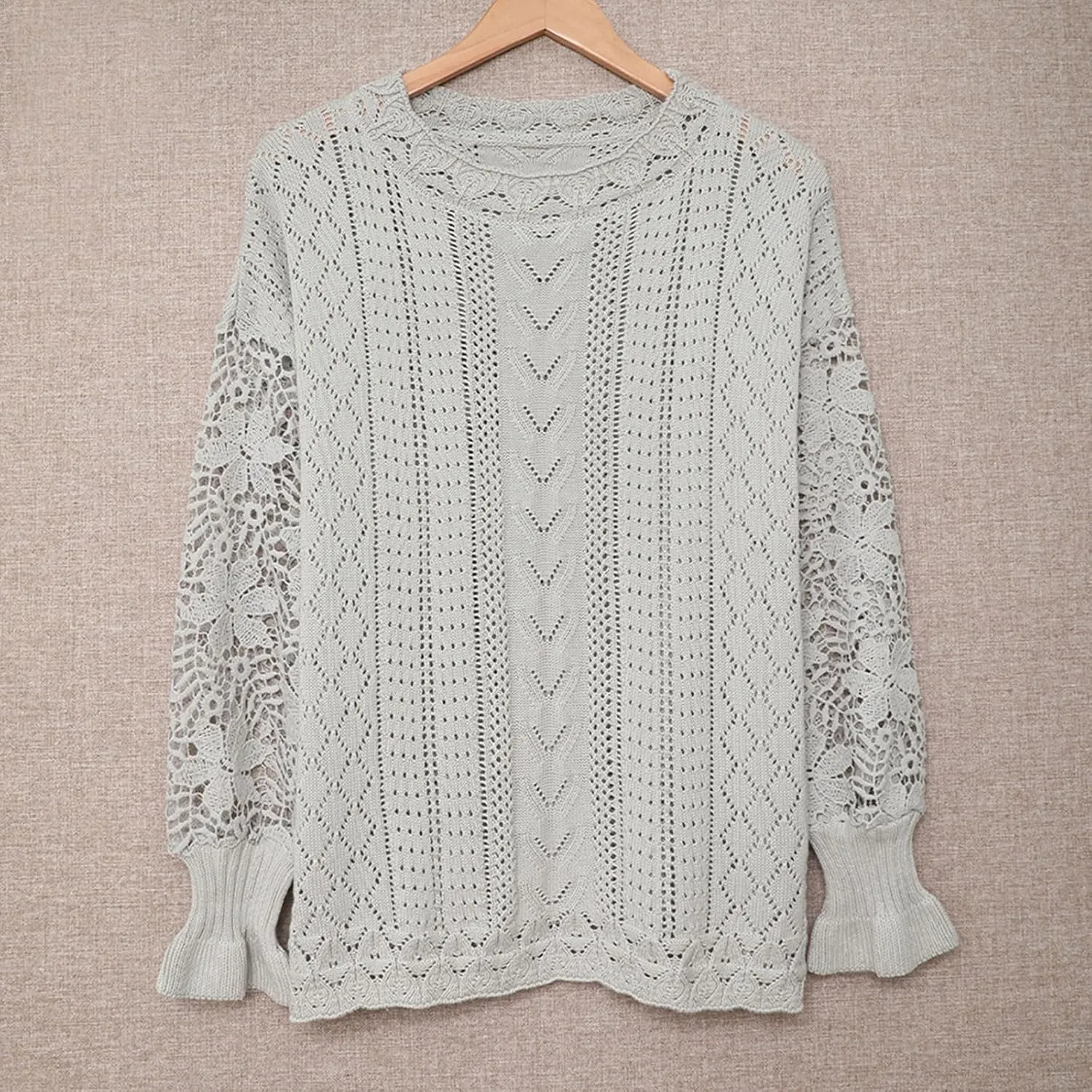 Women's Elegant Pullover Sweater Mock Neck Slim Fit Long Sleeve Knitted Ribbed Chunky Vacation Jumper Tops