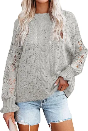 Women's Elegant Pullover Sweater Mock Neck Slim Fit Long Sleeve Knitted Ribbed Chunky Vacation Jumper Tops