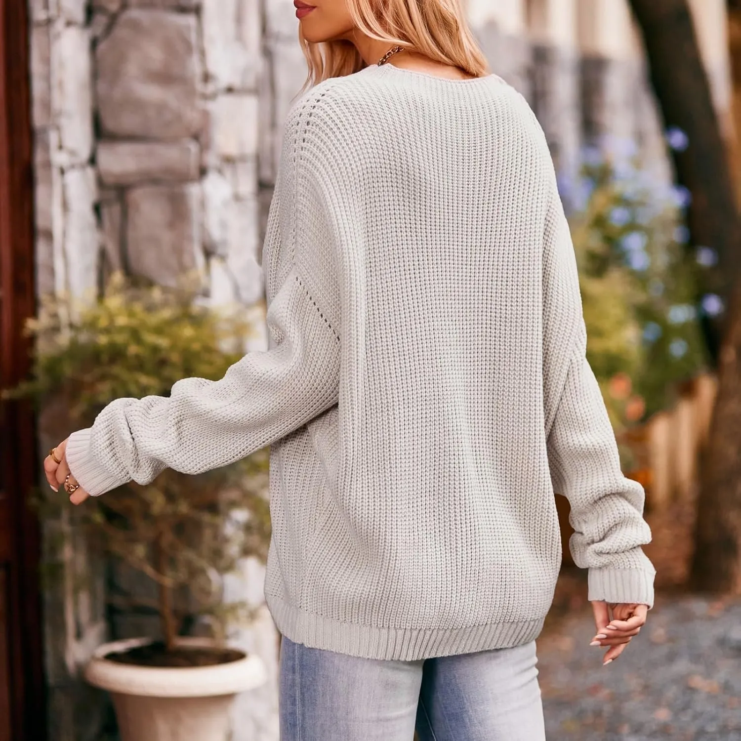 Women's Elegant Pullover Sweater Mock Neck Slim Fit Long Sleeve Knitted Ribbed Chunky Vacation Jumper Tops