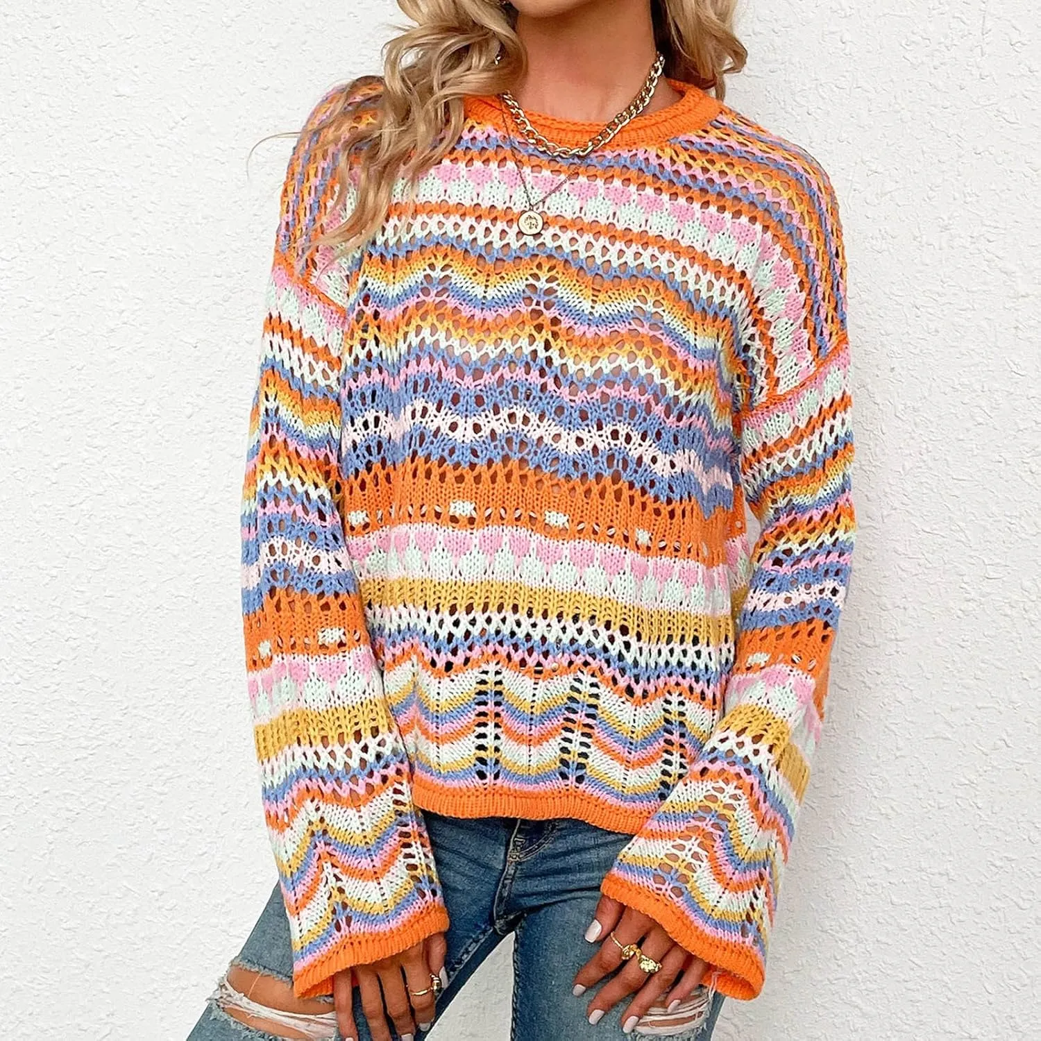 Women's Fall Mock Neck Cropped Sweater 2024 Long Sleeve Soft Trendy Ribbed Knit Cute Ladies Pullover Jumper Tops
