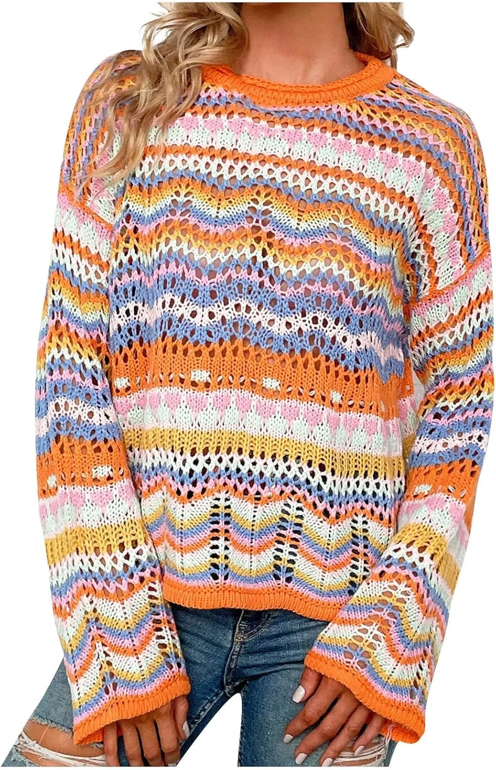 Women's Fall Mock Neck Cropped Sweater 2024 Long Sleeve Soft Trendy Ribbed Knit Cute Ladies Pullover Jumper Tops