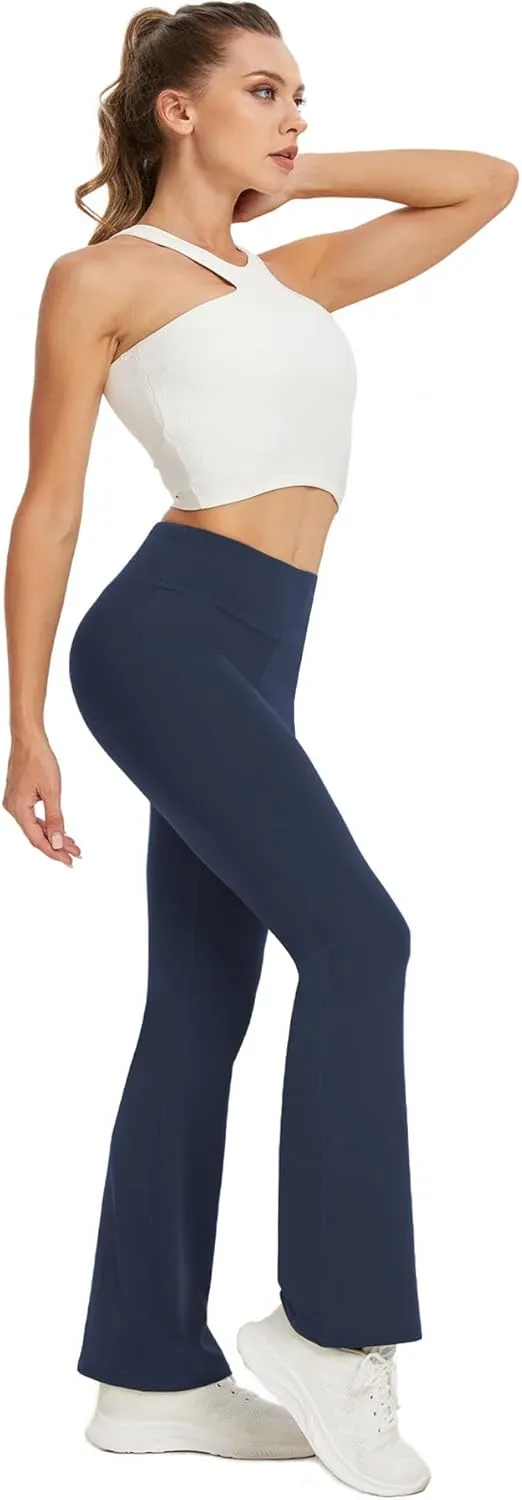 Women's Flare Yoga Pants High Waisted Flared Leggings Bootcut Workout Bell Bottoms Leggings Tummy Control