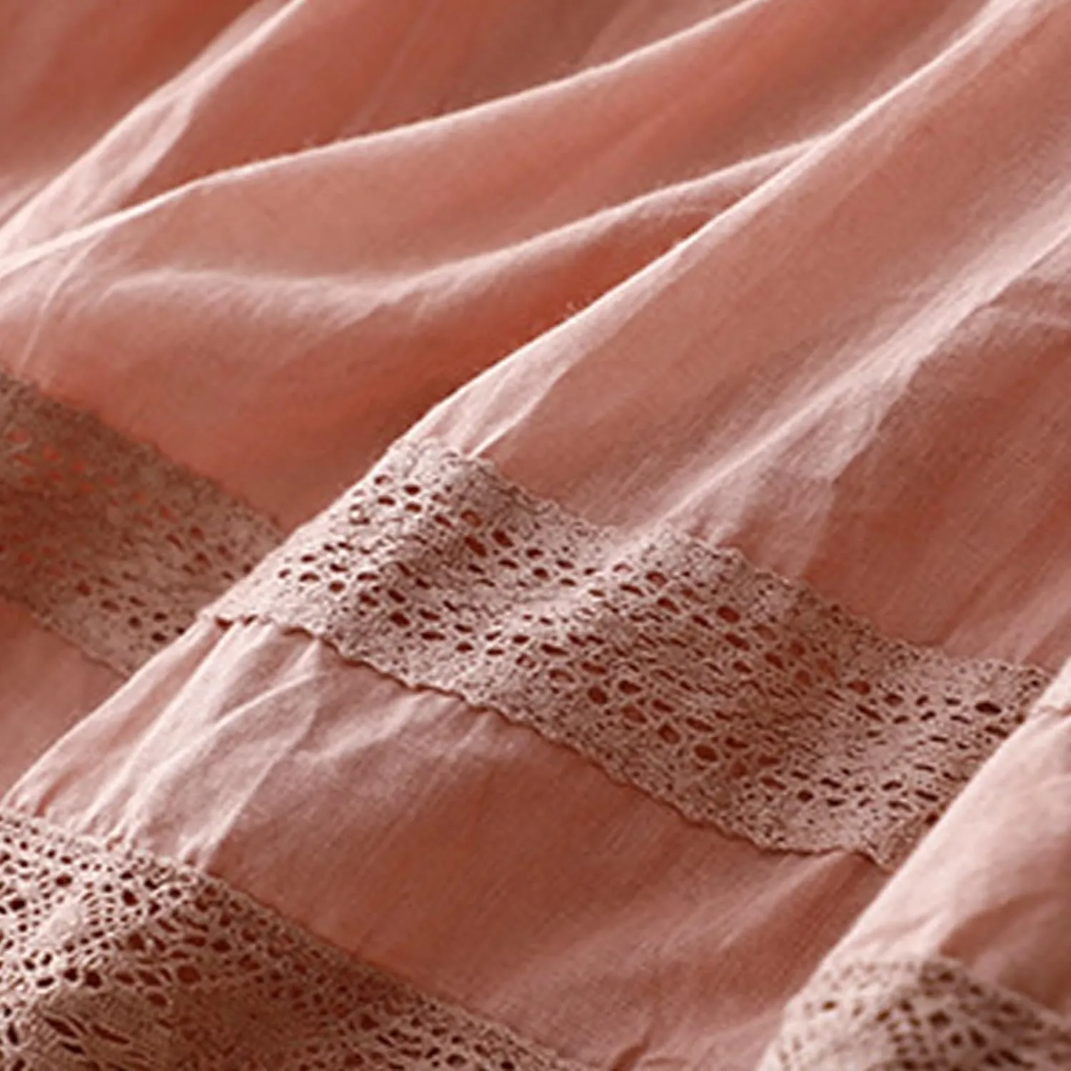 Womens Floral Embroidery Skirt Cotton Linen Skirt Fashion Versatile Casual Retro Flowing Drawstring Waist Maxi Skirt