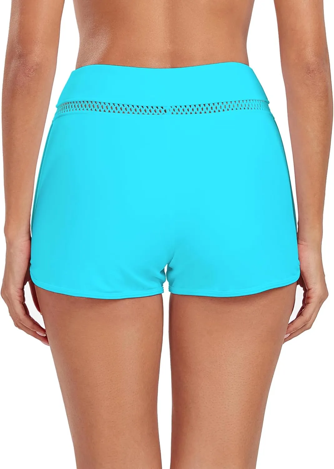 Women's High Waisted Swim Board Shorts Full Liner Swimsuit Bottoms Quick Dry Boyshorts Bottoms Bathing Trunks