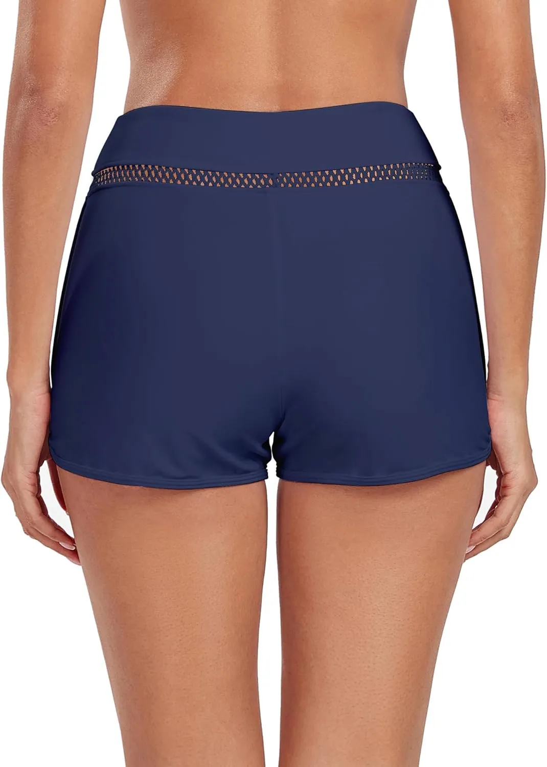 Women's High Waisted Swim Board Shorts Full Liner Swimsuit Bottoms Quick Dry Boyshorts Bottoms Bathing Trunks