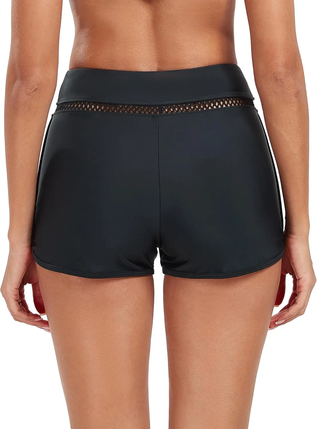 Women's High Waisted Swim Board Shorts Full Liner Swimsuit Bottoms Quick Dry Boyshorts Bottoms Bathing Trunks
