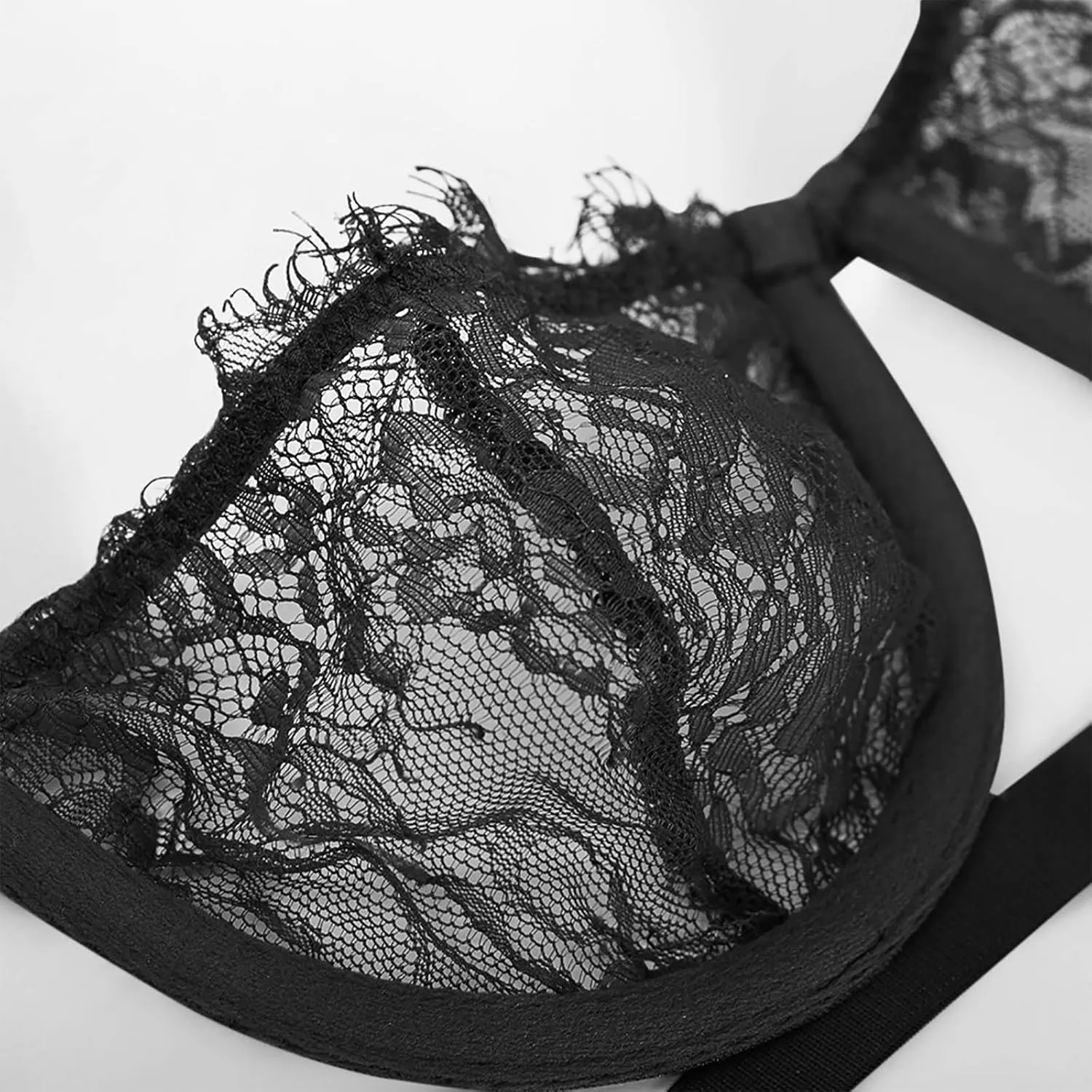Womens Lace Matching Formal Bralette Lingeries Panties Sets for Women Slip Sexy Sheer Mesh Underwear Sets 2025