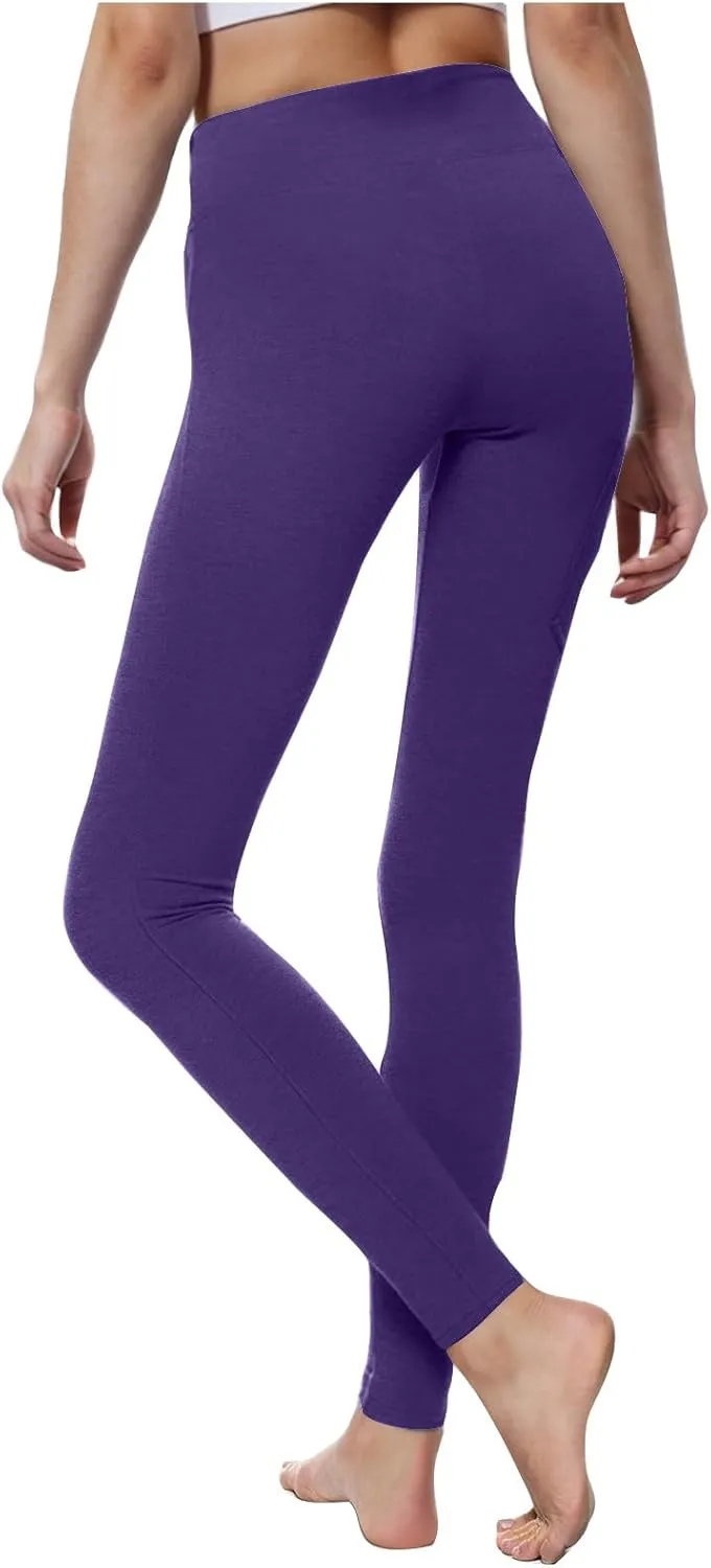 Womens Long Leggings, Plus Size Leggings with Pockets,Ankle Pants for Women,Women Leggings with Pocket