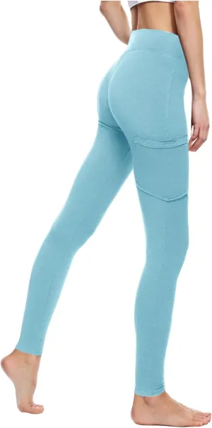 Womens Long Leggings, Plus Size Leggings with Pockets,Ankle Pants for Women,Women Leggings with Pocket