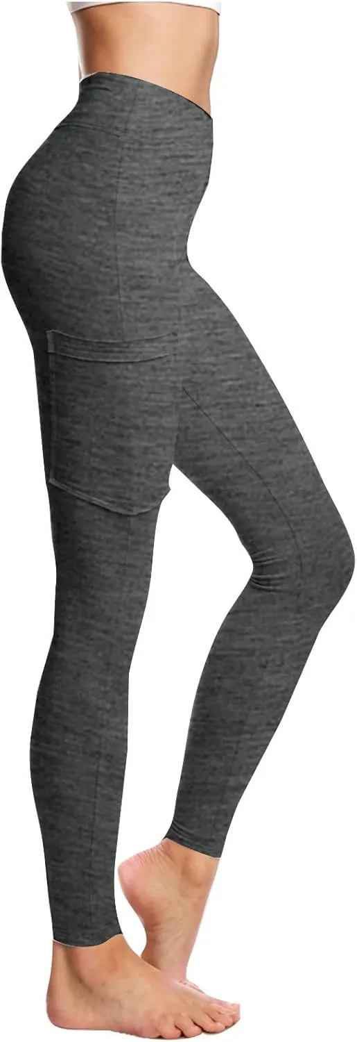 Womens Long Leggings, Plus Size Leggings with Pockets,Ankle Pants for Women,Women Leggings with Pocket