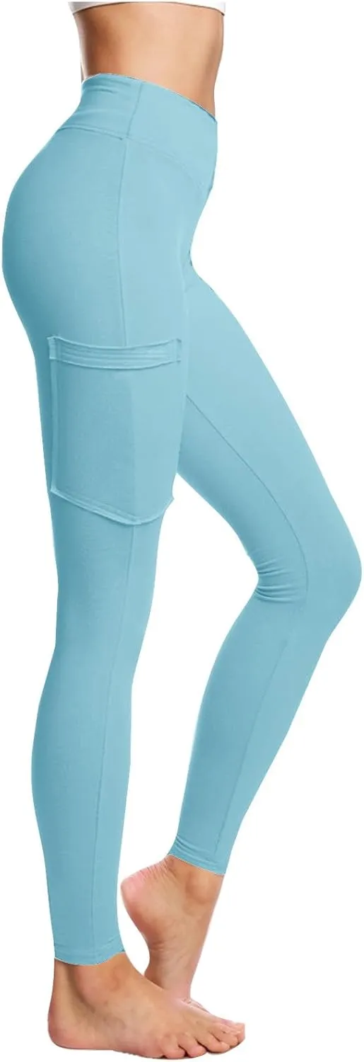 Womens Long Leggings, Plus Size Leggings with Pockets,Ankle Pants for Women,Women Leggings with Pocket
