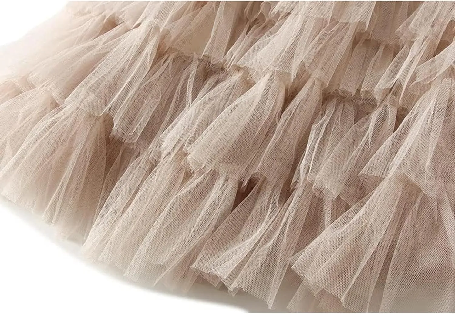 Women's Long Maxi Tulle Tutu Skirt High Waisted Ruffle Layered Flowy A Line Bottoms for Party Wedding Vacation