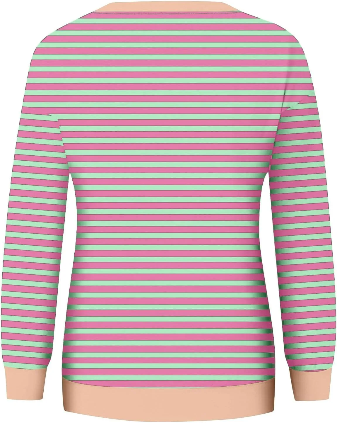 Womens Oversized Sweatshirts Hoodless 2024 Fall Striped Color Block Tops Long Sleeve Shirts Long Sleeve Pullover Tops
