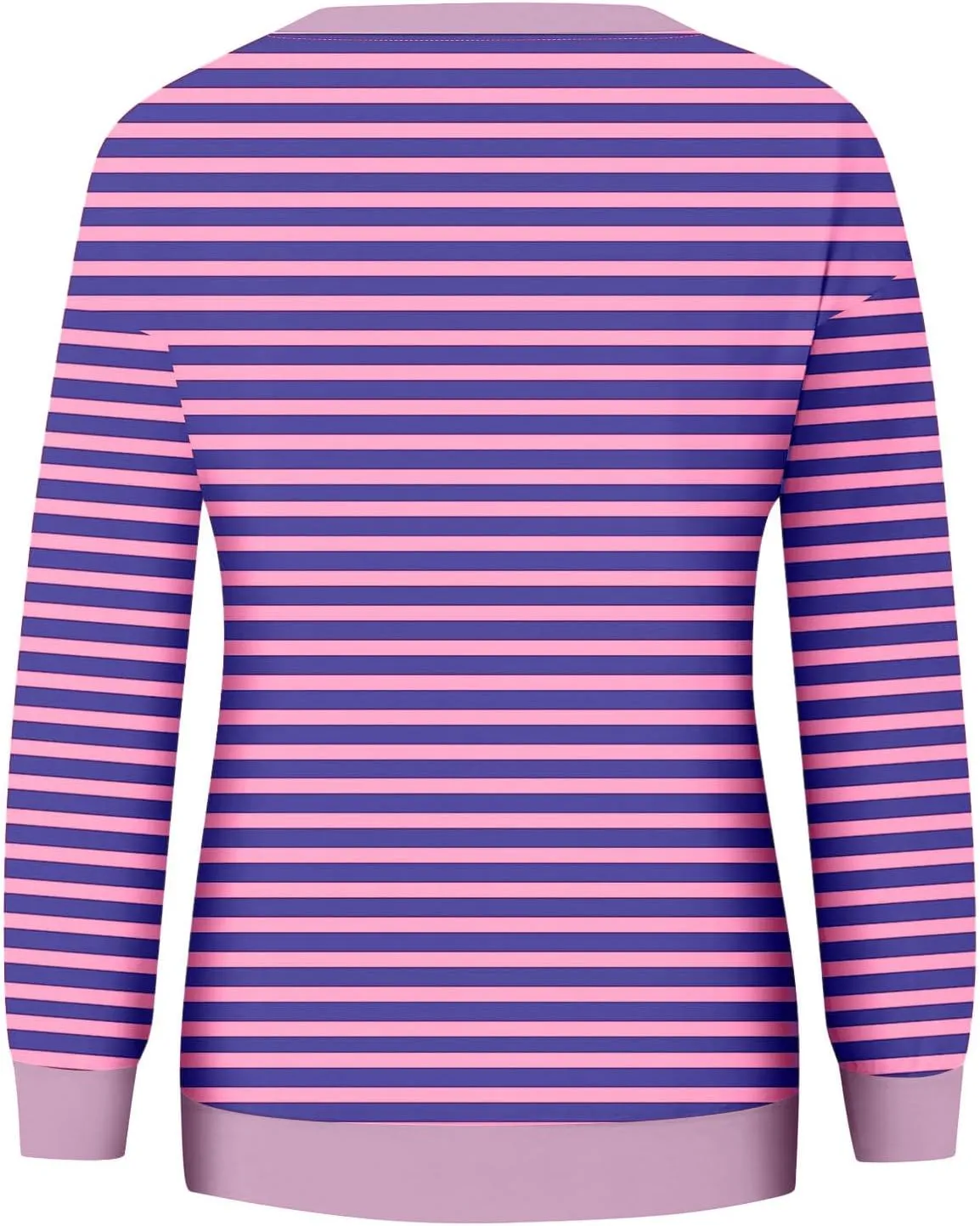 Womens Oversized Sweatshirts Hoodless 2024 Fall Striped Color Block Tops Long Sleeve Shirts Long Sleeve Pullover Tops