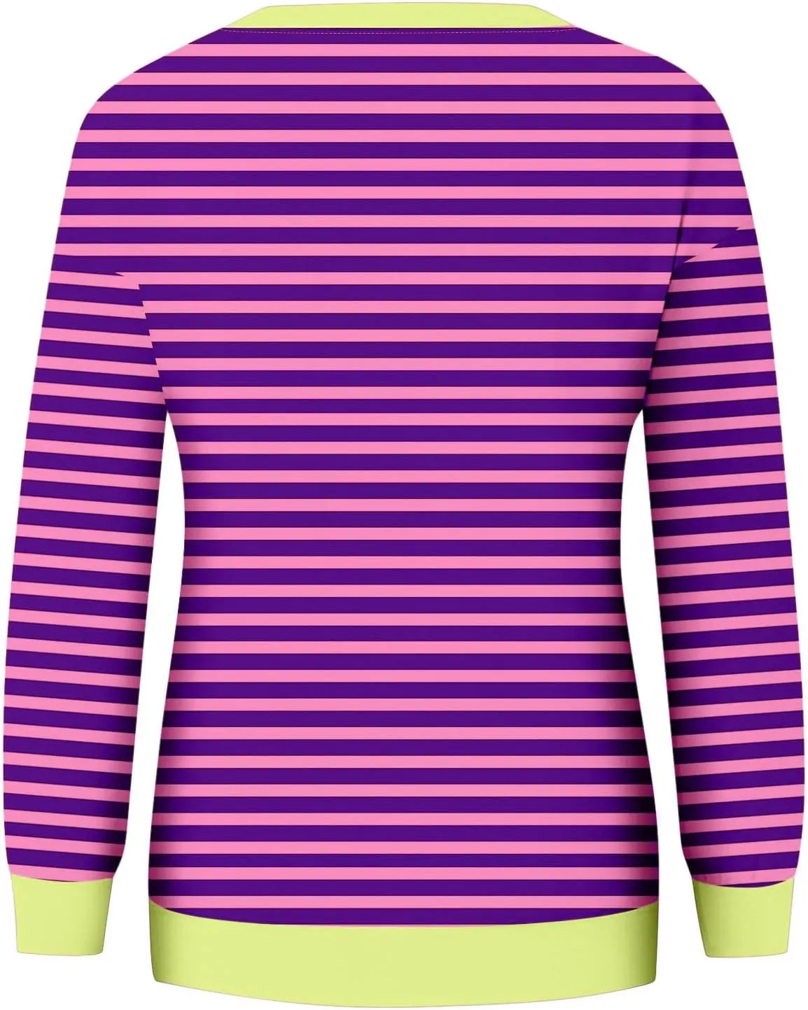 Womens Oversized Sweatshirts Hoodless 2024 Fall Striped Color Block Tops Long Sleeve Shirts Long Sleeve Pullover Tops