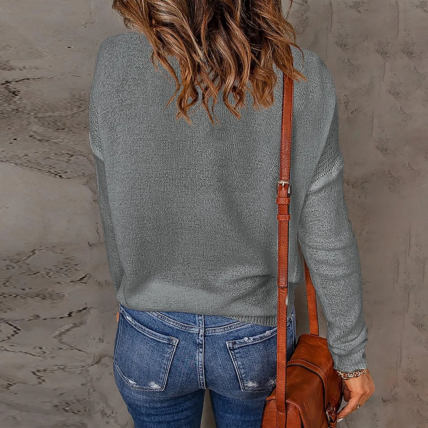 Women's Ribbed Knit Mock Turtleneck Sweater Pullover Tops V Neck Vacation 2024 Fall Striped Color Block Blouse