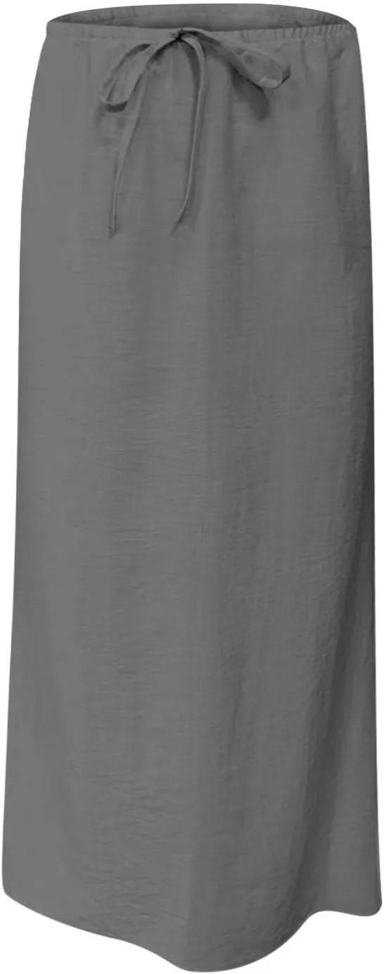 Women's Satin High Waisted Maxi Skirts Dressy Elegant Flared A-Line Long Skirts Trendy 2025 Summer New Casual Skirt