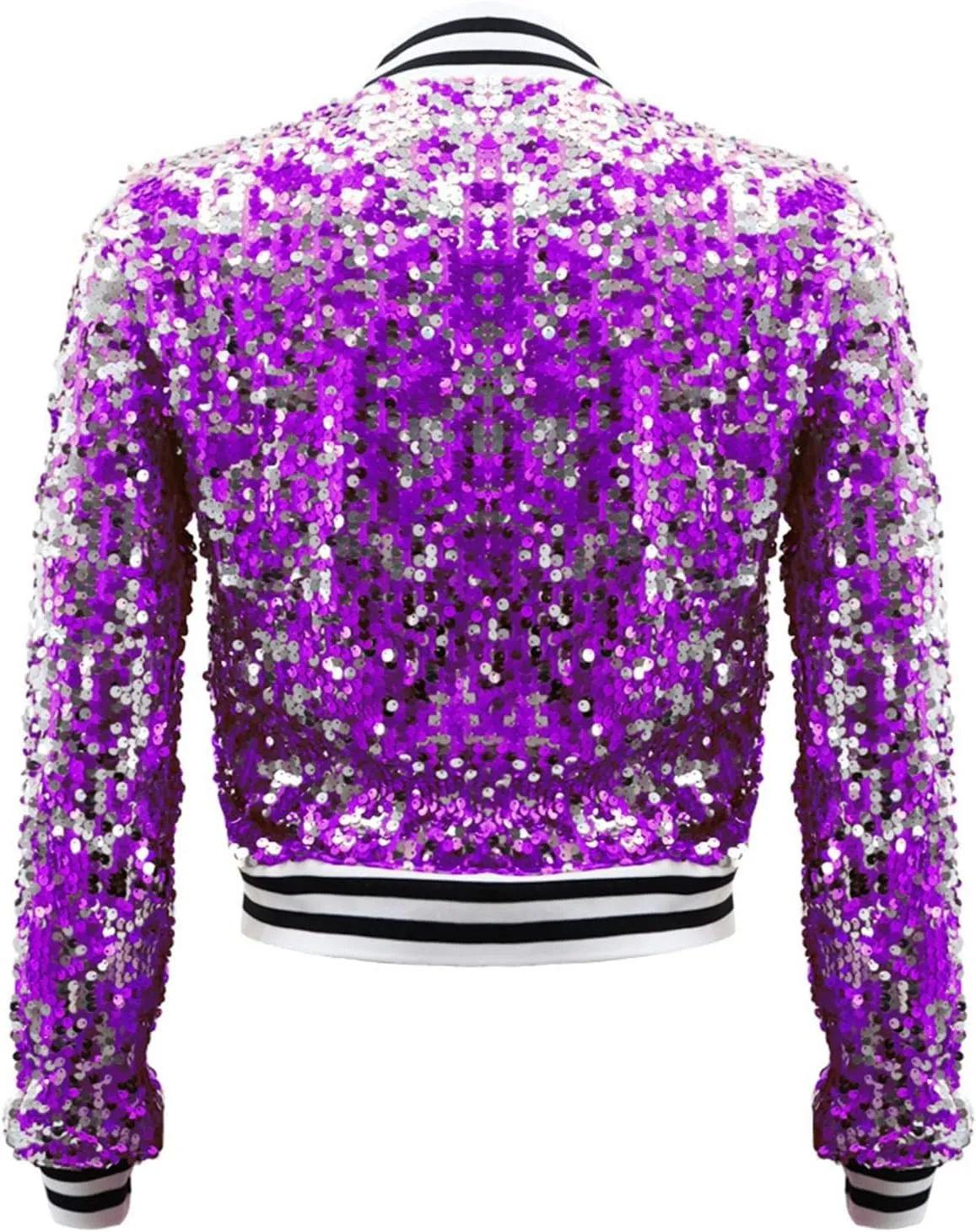 Women's Sequins V Neck Zip Up Jacket Casual Cropped Long Sleeve Party Outwear Glitter Lightweight Shiny Trends Outfits