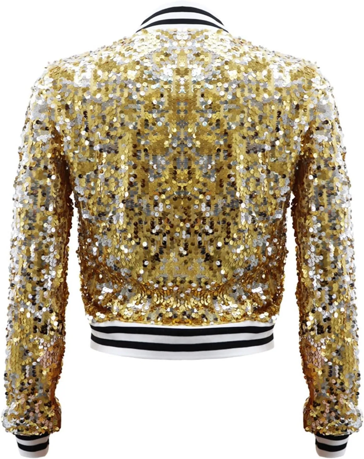 Women's Sequins V Neck Zip Up Jacket Casual Cropped Long Sleeve Party Outwear Glitter Lightweight Shiny Trends Outfits