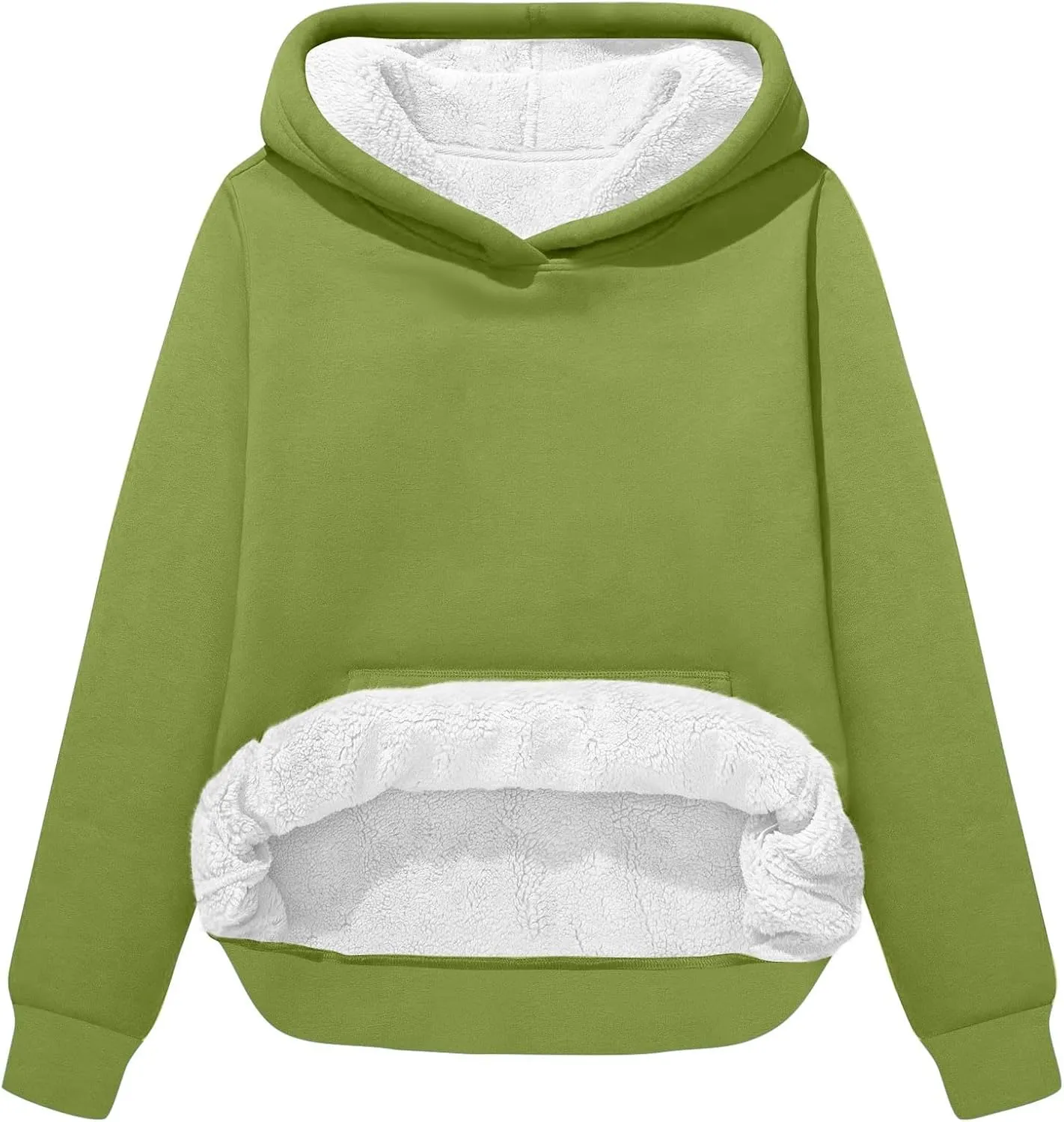 Womens Sherpa Pullover Oversized Hoodies Winter Cute Sweatshirts Pullover 2024 Fashion Tops Trendy Outfits