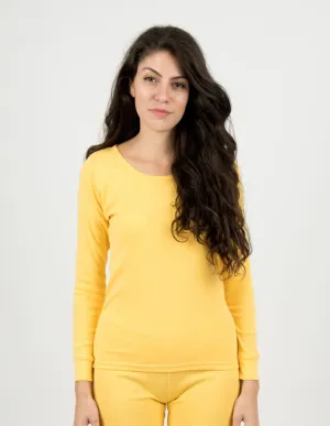 Women's Solid Yellow Pajamas