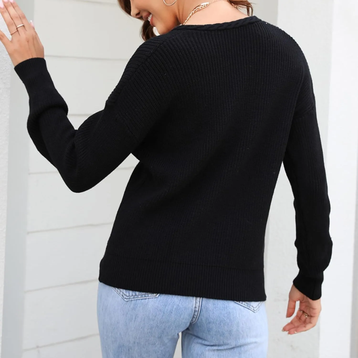 Womens Striped Color Block Sweaters Long Sleeve Crewneck Pullover Knit Jumper Tops Oversized Chic Blouse Shirt