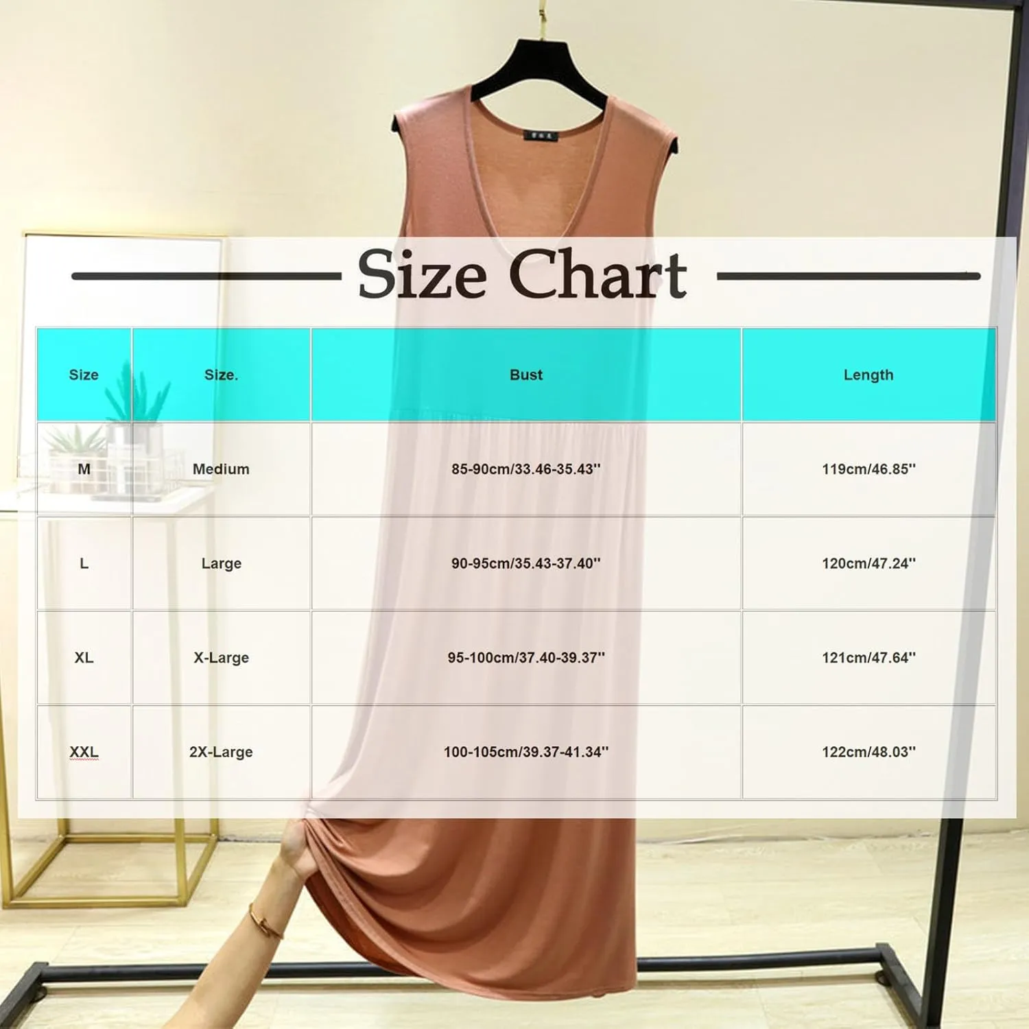 Women's Summer Sleeveless Nightgown Loose Crew Neck Pleated Sleepshirts Comfy Soft Modal Sleepwear Nightdress