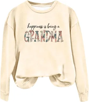 Womens Sweatshirts Fashion Printed Cropped Hoodie Round Neck Long Sleeve Sweatshirt Hoodless Loose Pullover Tops