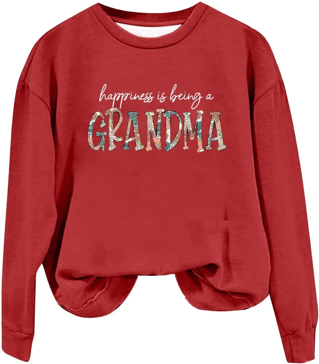 Womens Sweatshirts Fashion Printed Cropped Hoodie Round Neck Long Sleeve Sweatshirt Hoodless Loose Pullover Tops