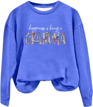 Womens Sweatshirts Fashion Printed Cropped Hoodie Round Neck Long Sleeve Sweatshirt Hoodless Loose Pullover Tops