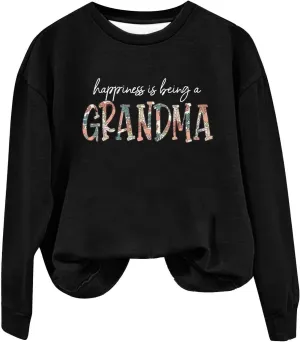 Womens Sweatshirts Fashion Printed Cropped Hoodie Round Neck Long Sleeve Sweatshirt Hoodless Loose Pullover Tops