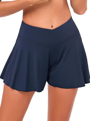 Women's Swim Shorts Bathing Suit Shorts High Waisted Bikini Bottoms Swimsuit Board Short Tankini Swimwear Bottoms
