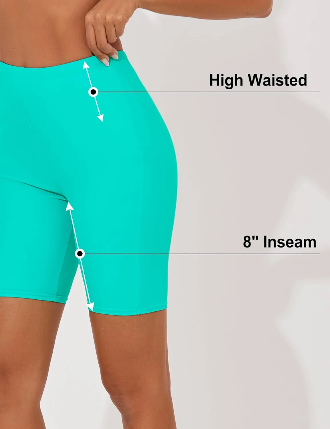 Women's Swim Shorts High Waisted Board Shorts UPF 50  Bathing Suit Bottoms Swimsuit Boyshorts Bottoms