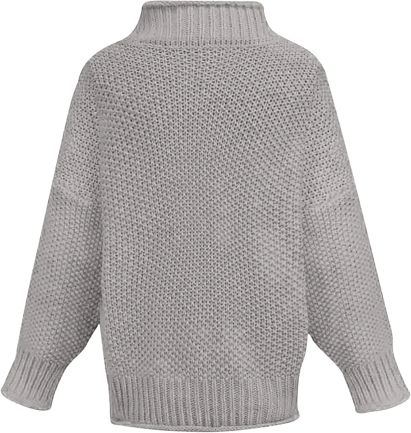 Women's Tops Fall Cable Knit Turtleneck Sweater Women Solid Color Mock Neck Knit Tops Korean Style Clothes for Women