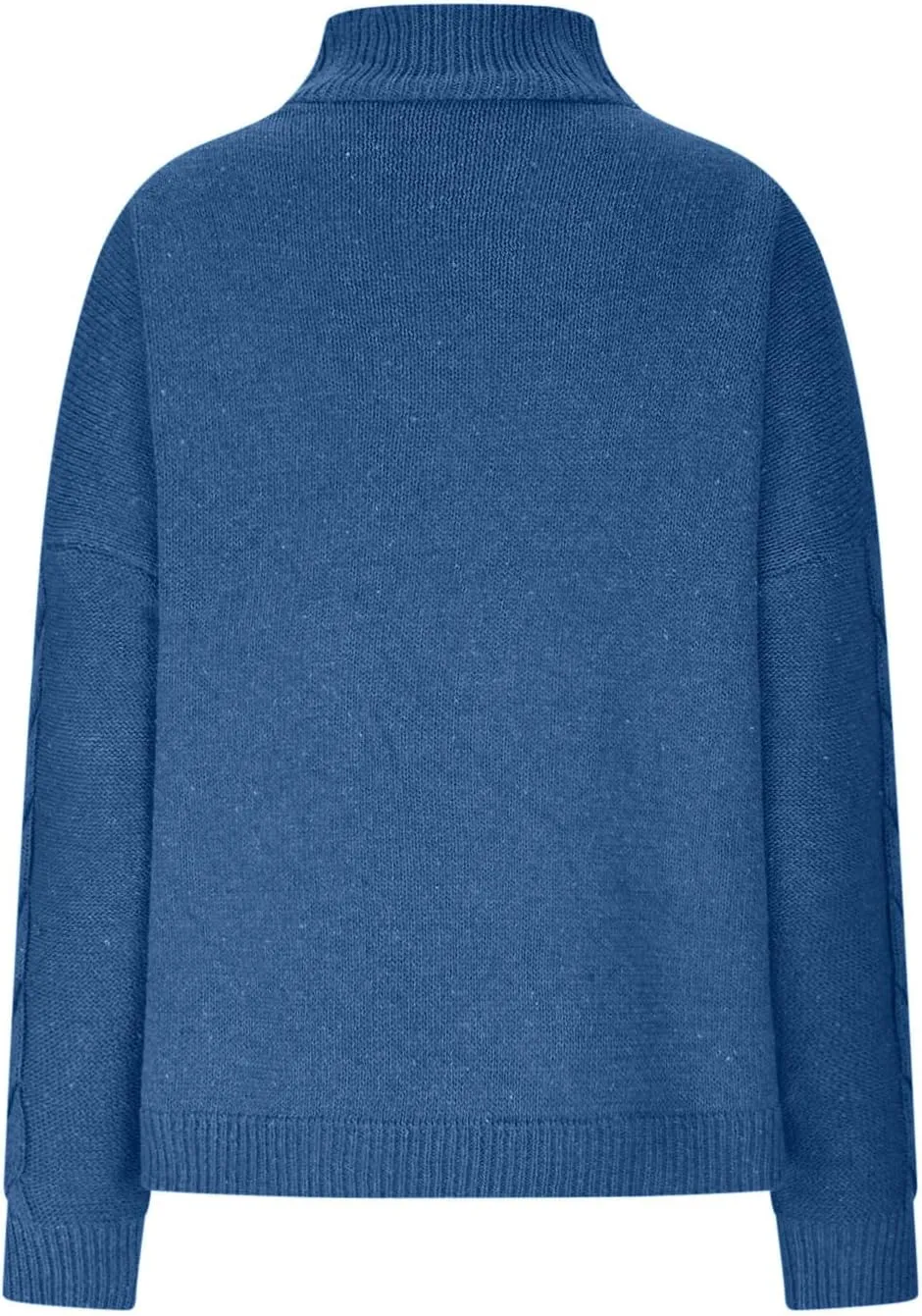Women's Winter Warm Long Sleeve Turtleneck Oversized Sweater Trendy Casual Solid Color Loose Cable Knit Pullover Tops