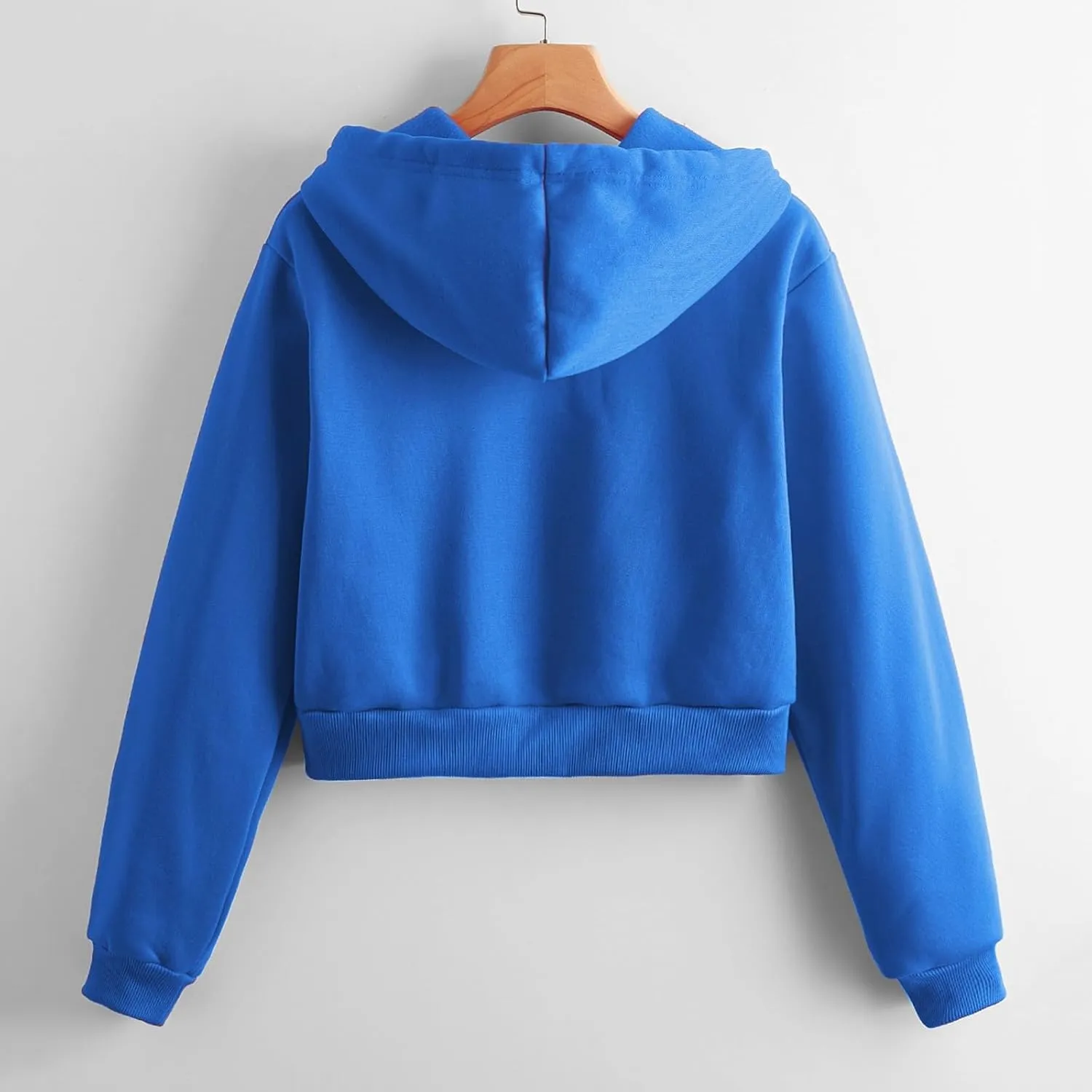 Women's Zip Up Hoodies Cropped Cardigan Jacket Drawstring Hooded Sweatshirts Casual Long Sleeve Hoodies