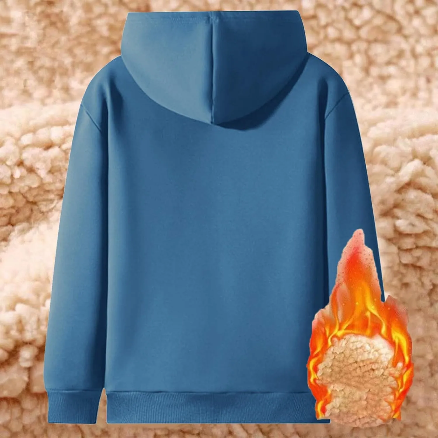 Womens Zip Up Hoodies, Hoodies for Women Winter Fleece Sweatshirt - Full Zip Up Thick Sherpa Lined Hooded Jacket