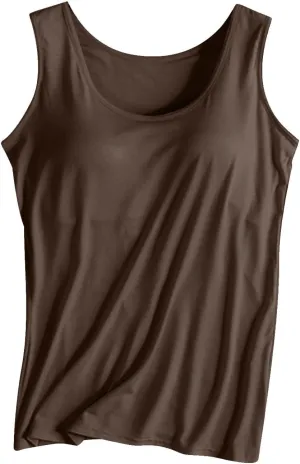Workout Tank Tops for Women with Built in Bras Padded Shirts Summer Yoga Tees Loose Fit Running Athletic Blouse Going Out Top