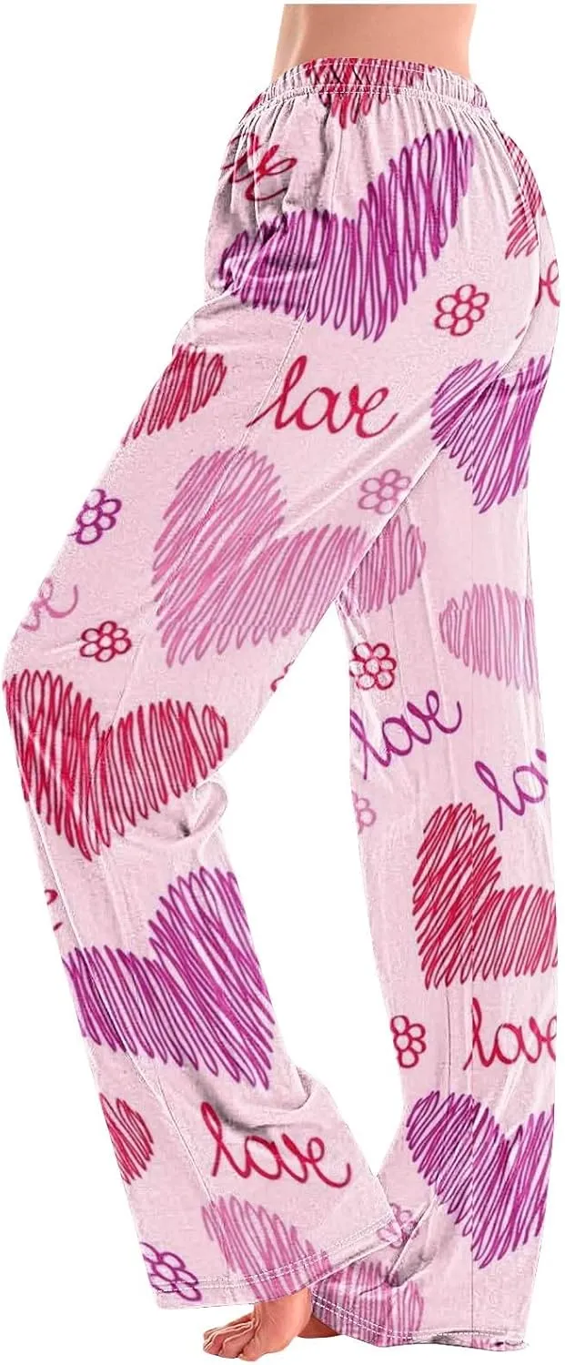 Xiaojmake Womens Cotton Pajama Pants Soft Comfy Pajama Bottoms for Women Cozy Sleep Pj Bottoms Lightweight Lounge Pants