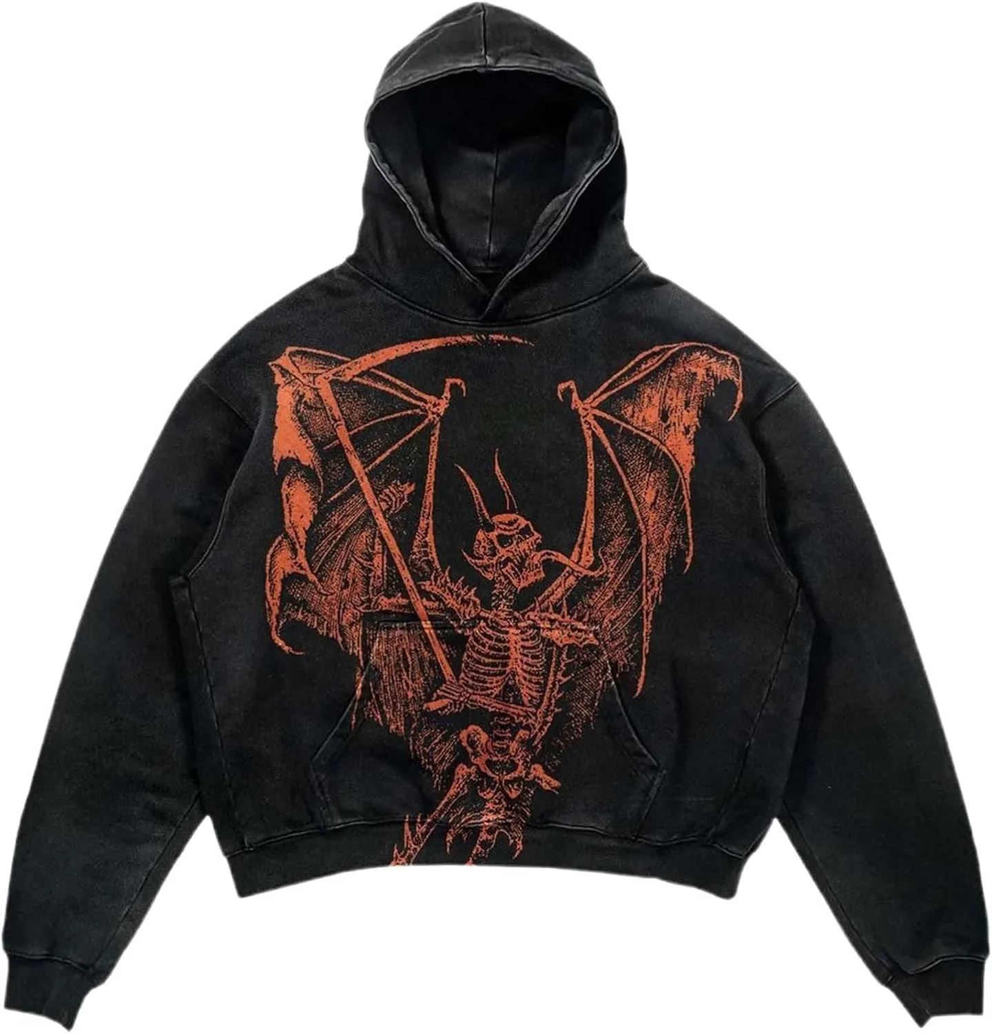 Y2K Cropped Hoodie Women Trendy Short Hoodies Graphic Hoodies Pullovers Streetwear Black Hoodies Woman Essentials Hoodie