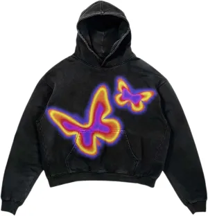 Y2K Cropped Hoodie Women Trendy Short Hoodies Graphic Hoodies Pullovers Streetwear Black Hoodies Woman Essentials Hoodie