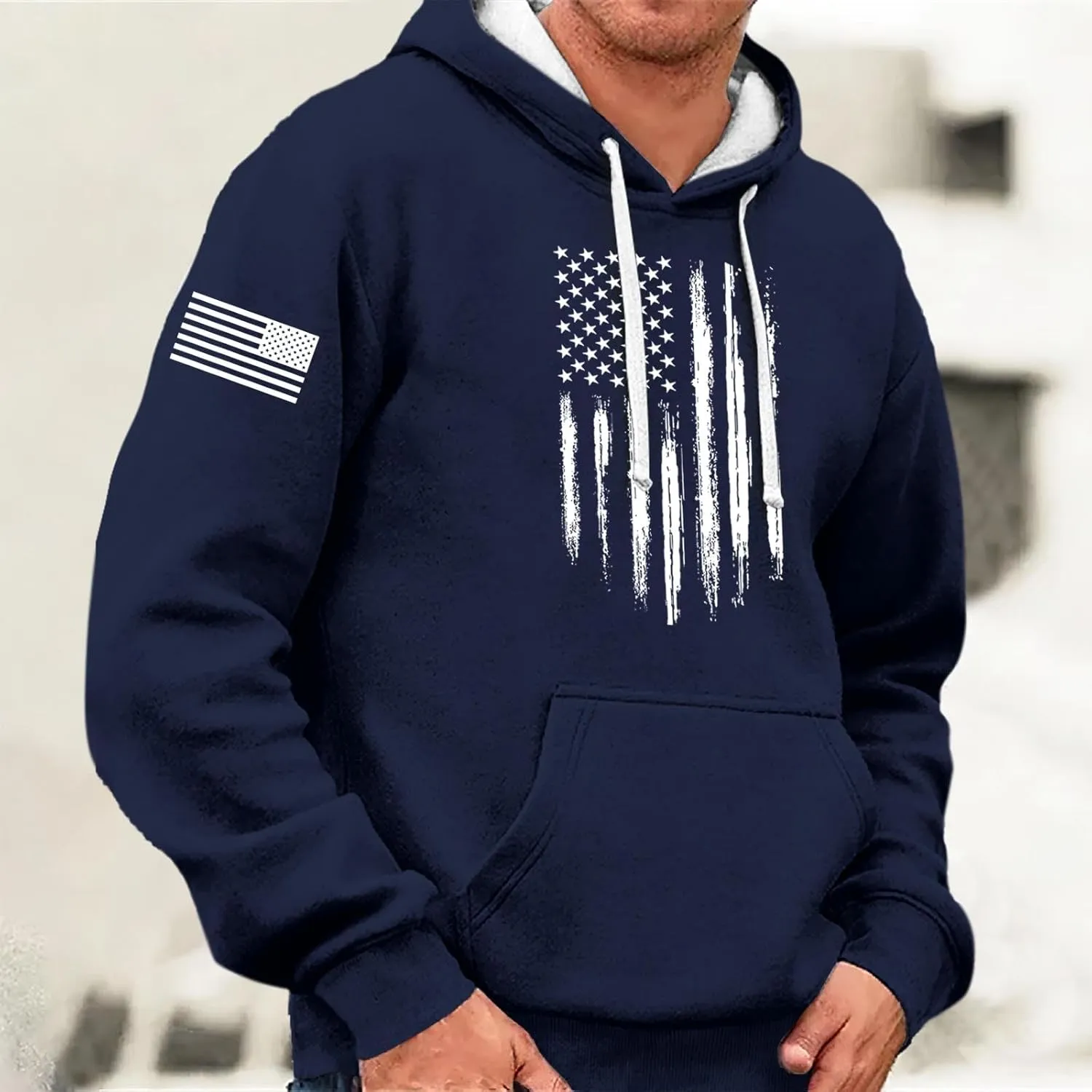Ymosrh Men's Graphic Hoodies Pullover Hooded Sweatshirt With Kange Pocket Hoodies, M-4XL
