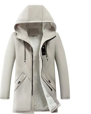 Ymosrh Men's Trench Coat Long With Hoodie Jacket Windbreaker Overcoat Pea Outwear & Rain Coats, M-4XL