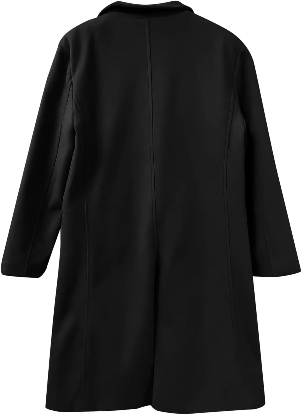 Ymosrh Men's Trench Coat Oversized Notched Long Jacket Coat Single Breasted Lapel Winter Coat Double, XL-4XL