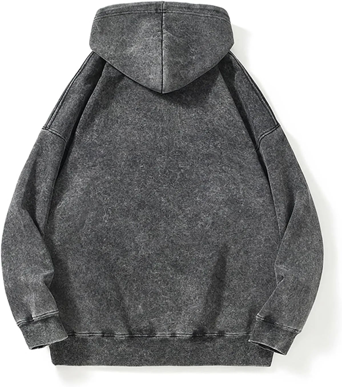 Ymosrh Men's Washed Hoodie Oversized Hooded Sweatshirt Acid Wash Cotton Baggy Streetwear Sweatshirts Workout Hoodies