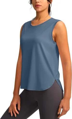 YYV Women's Workout Tank Tops Lightweight Sleeveless Workout Tops Loose Fit Yoga Athletic Running Shirts