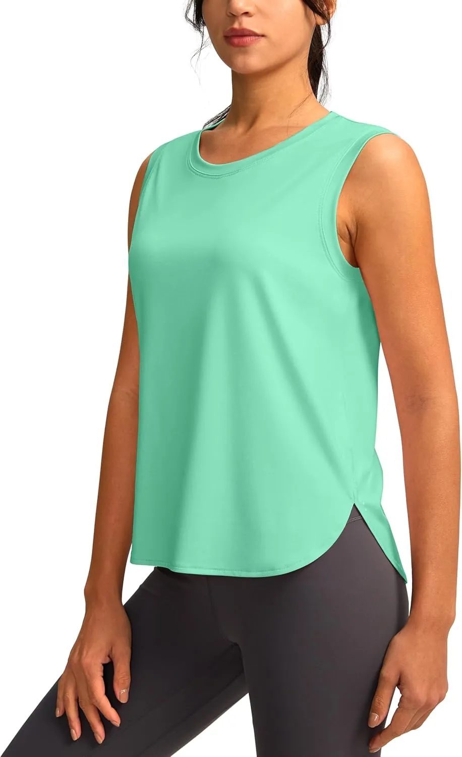 YYV Women's Workout Tank Tops Lightweight Sleeveless Workout Tops Loose Fit Yoga Athletic Running Shirts